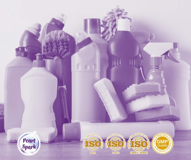 Range of household and industrial cleaning products in the UK by Pearl Spark