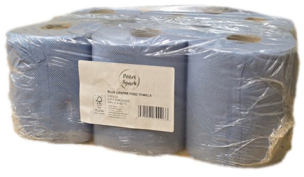 Pearl Spark Blue Centrefeed Roll