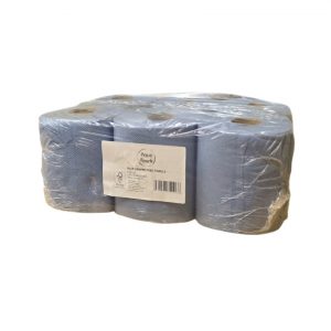Pearl Spark Blue Centre Feed Rolls 264 Sheets x 6 Rolls