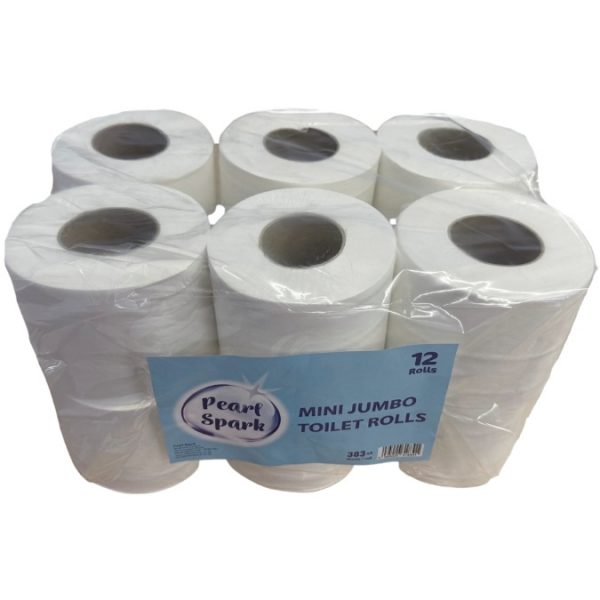 Mini Jumbo White Toilet Roll 12x383 Sheets (3.5kg) (1)