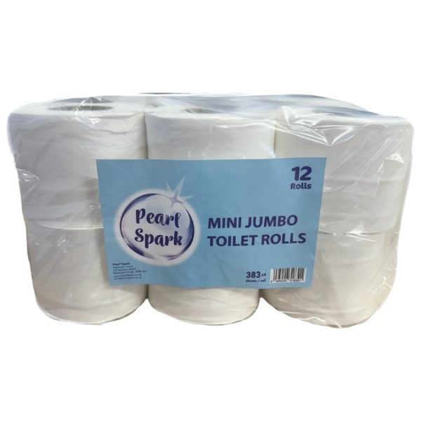 Mini Jumbo White Toilet Roll 12x383 Sheets (3.5kg)